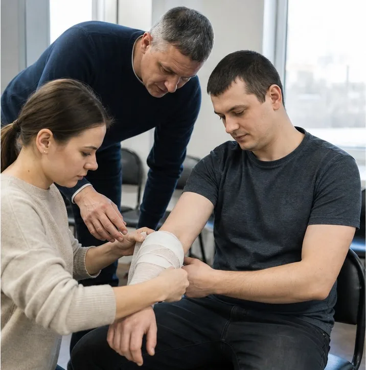 Практическое обучение работников оказанию первой помощи: сюжет 2